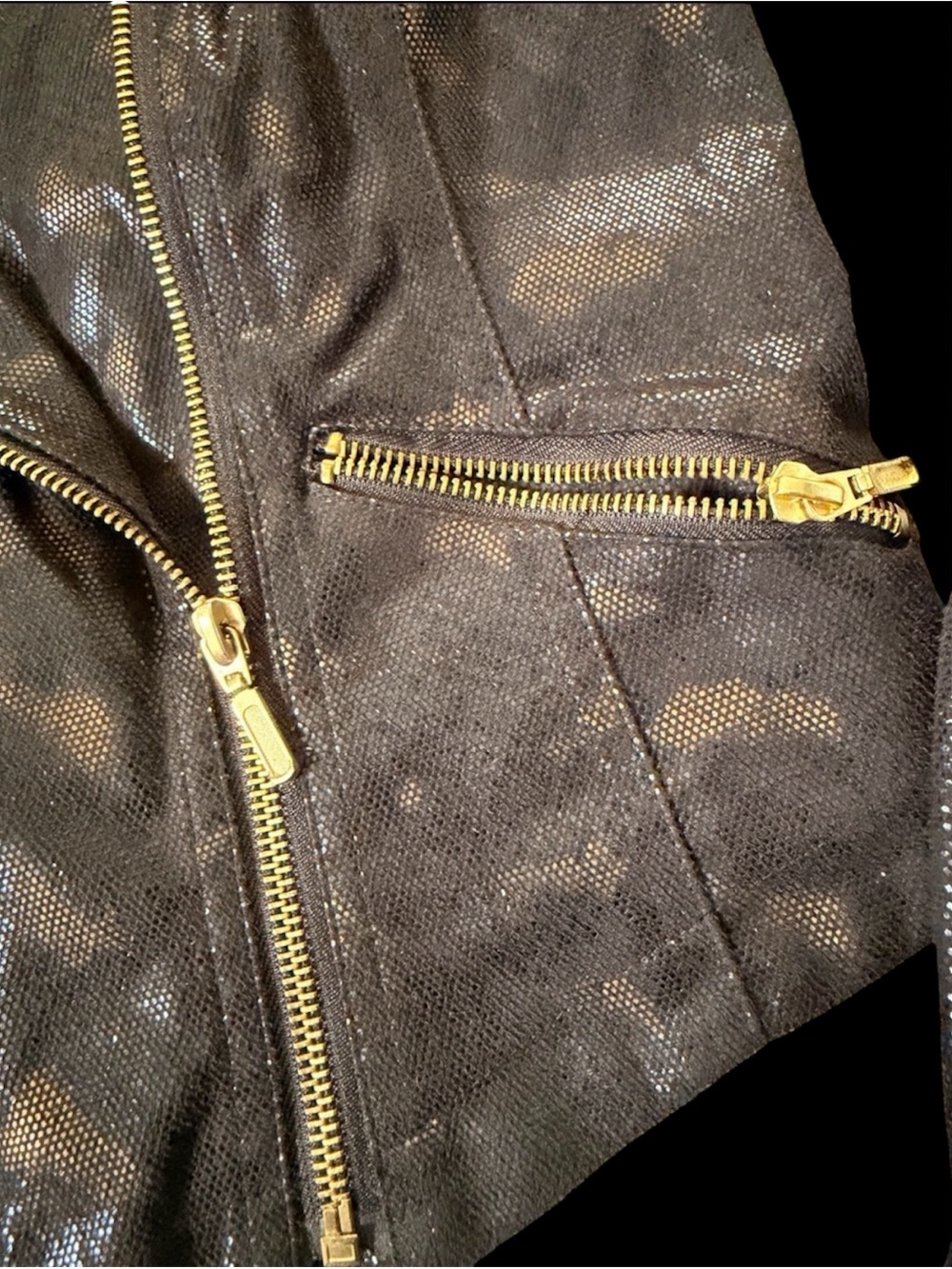 Rock & Republic Shimmering Black Asymmetrical Moto Jacket - Picture 2 of 3
